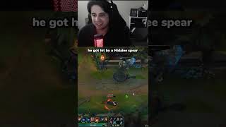 IWillDominate gets hit by a Nidalee spear 😂