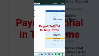 Salary Slip in Tally Prime. Payroll Tutorial.