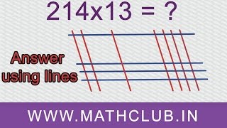 Fast Math Trick - Multiplication using lines - mental math for quick calculations