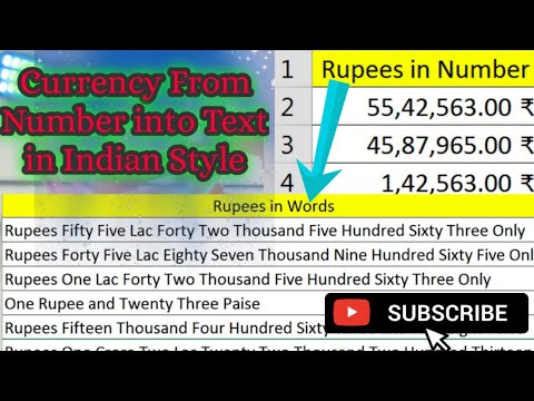 Convert Currency from Number into Words/Text in Indian Style