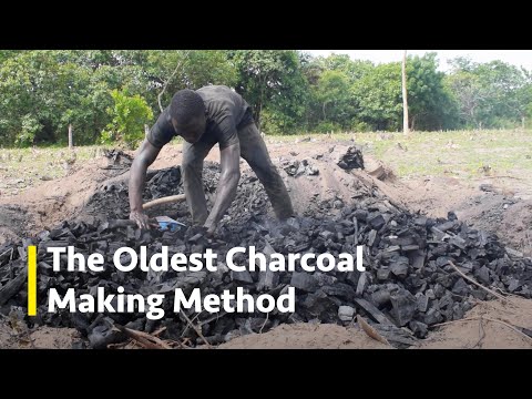 How Wood Is Turned Into Charcoal | Primitive Charcoal Making