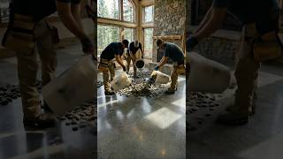 Incredible epoxy resin floor #diytransformation #epoxy