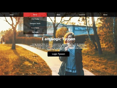 How to create Transparent Dropdown Menu in Html And Css