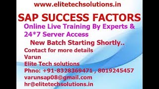 SAP Success Factors Demo 17th april @91-8019245457