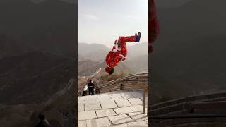 BackFlip off the Great Wall Of China🇨🇳😳