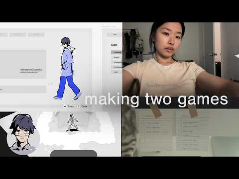 uni student making two games (vlog) relearning 3d modeling and UI animations