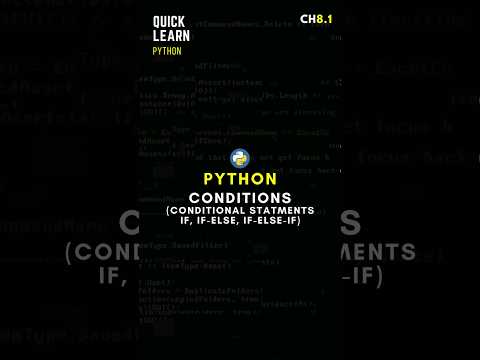 Python if conditions  in 1 minute #python #ifcondition #coding #shorts