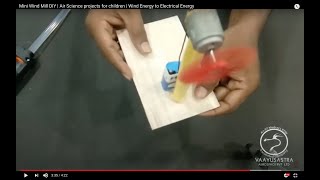 Mini Wind Mill DIY | Air Science projects for children | Wind Energy to Electrical Energy