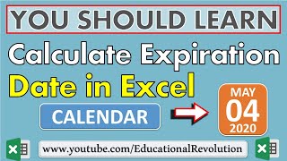 Calculate Expiration Date in Excel ~ For Product Seller