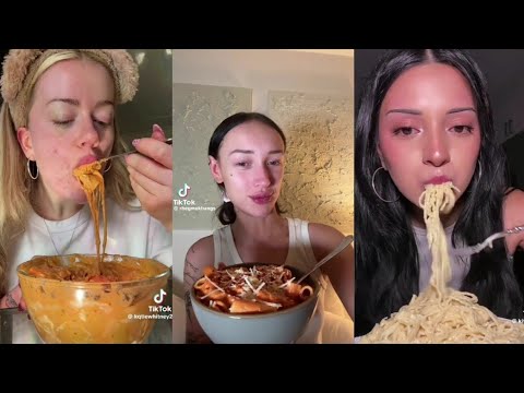 TIKTOK Pasta Mukbang Compilation!