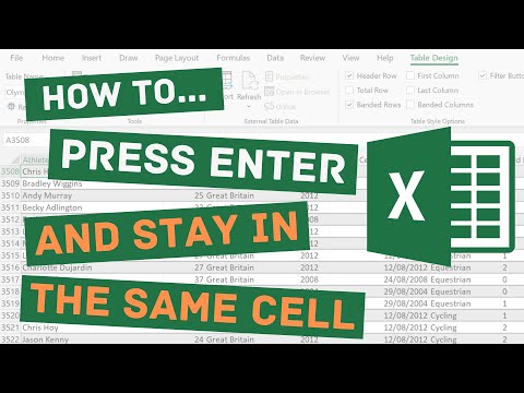 How to Press Enter in Excel and Stay in the Same Cell