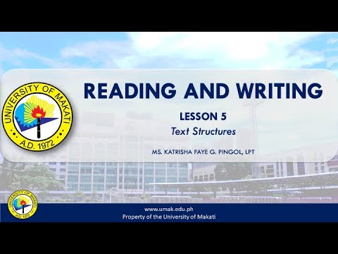 Lesson 5: Text Structures | Reading and Writing