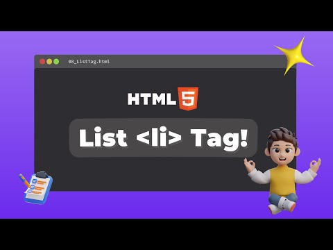 List in HTML | Complete HTML Series - Tutorial #11 | codeByte | 2025