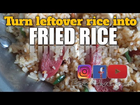 How to turn leftover rice into fried rice.