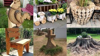 upcycle tree stump decor ideas#3 | tree stump decor furniture