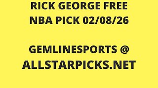 FREE NBA PICK February 8, 2026 from Rick George
