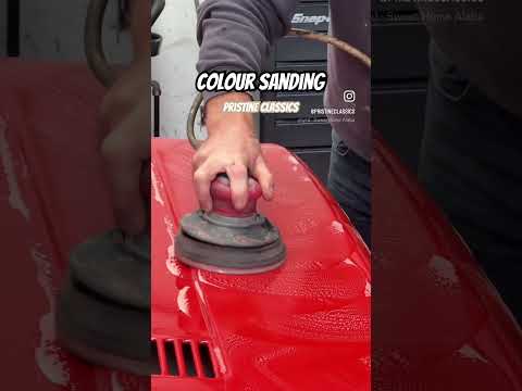 Colour sanding paint work to get rid of what we call the ‘orange peel look’