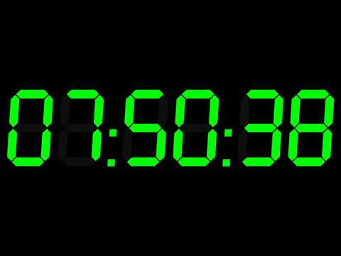 8h Timer with Alarm Countdown Digital for any Screen - Green 4K
