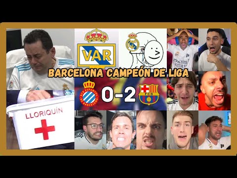 🤣🔥BEST REAL MADRIDISTA CRIES WITH BARCELONA 2 RCD ESPANYOL 0, (BARCELONA LEAGUE CHAMPION)