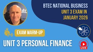 Unit 3 Exam Warmup for Personal Finance | BTEC National Business Jan 2026