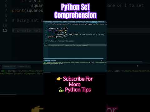 Python Set Comprehensions | Coding Tips & Tricks