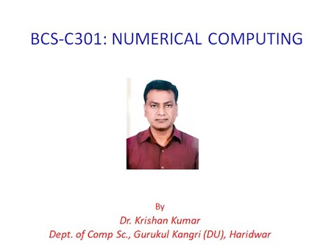 Numerical Computing Lecture Part 1 (Full Lecture Series)