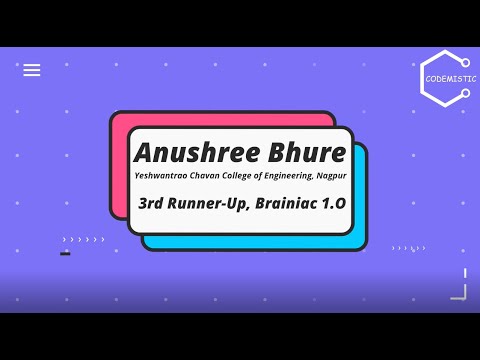 3rd Runner-Up, Brainiac 1.0 | CodeChamp @ CodeMistic