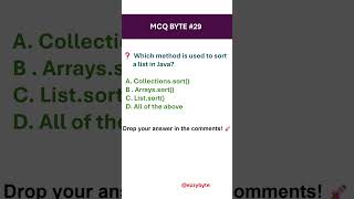 Which method is used to sort a list in Java? #sorting
