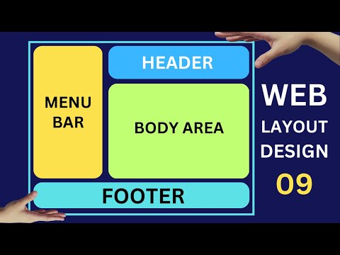 How to create Website Page Layout in HTML CSS | Part 09 | Web Layout Design Tutorial in Hindi-Urdu