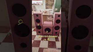 Stereo Tower Speaker and Subwoofer Combo  #customized #heavybass #dolby
