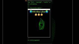 Cool Python Turtle Graphics Project #turtlemodule #learnpython #pythongraphics #pythoncode