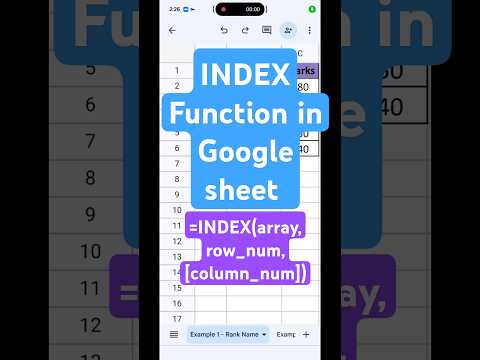 INDEX Function in Excel with Real-Life Examples  #shorts #IndexFunction