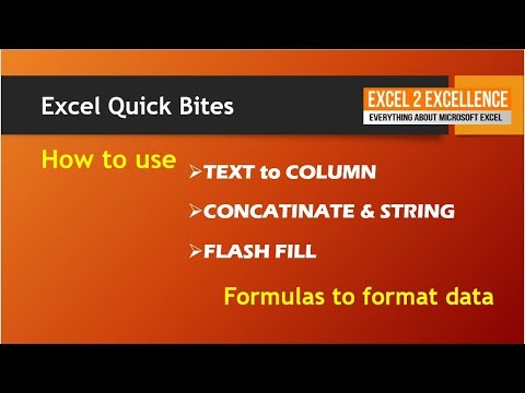 How to use "Text to Column", "Concatenate" & Flash Fill - Excel Quick Bites