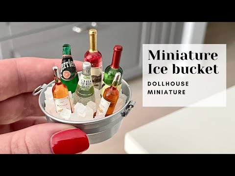 How to make a miniature ice bucket for dollhouse | DIY Dollhouse miniature