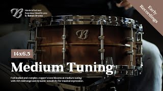 Medium Tuning: Bahatt FUEGO 1465 Seamless Copper Snare Drum Sound Test