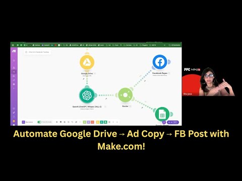 AI tools for Digital Marketing.  Use Make.com for google drive -- copy --facebook posts automation