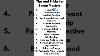 Tips and Tricks for Scrum Masters