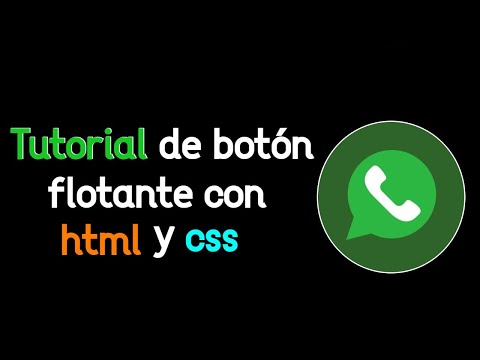 Como hacer un botón flotante de WhatsApp con html y css