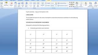 How to resize rows and columns in a table of a  document | How to set row and column size #msword