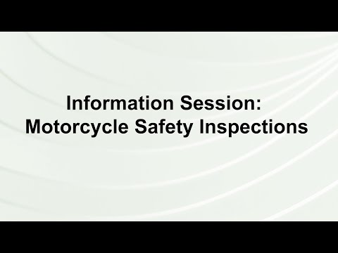Information Session: Motorcycle Safety Inspections
