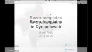 Platform Webinar: Razor in Dynamicweb