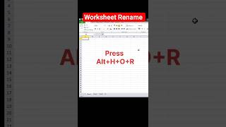 How to Rename Worksheet in Excel | Excel Tricks | #excel #windows