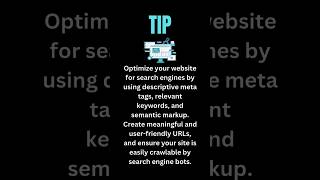 Web development tip. Optimize your website for search engines #shorts