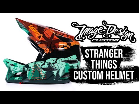 How to paint a fully custom Stranger Things inspired MTB helmet!!  // Image Design Custom