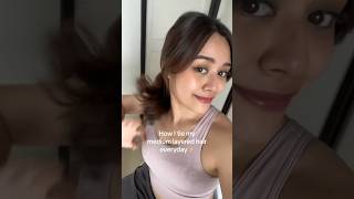 How to tie medium layered hair | Everyday hairstyle