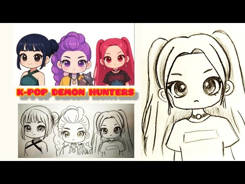 K-Pop Demon Hunters || Drawing || sketck || HUNTR/X || Zoey || fanart