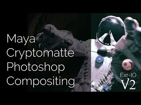 Exr-IO Maya Photoshop Cryptomatte compositing