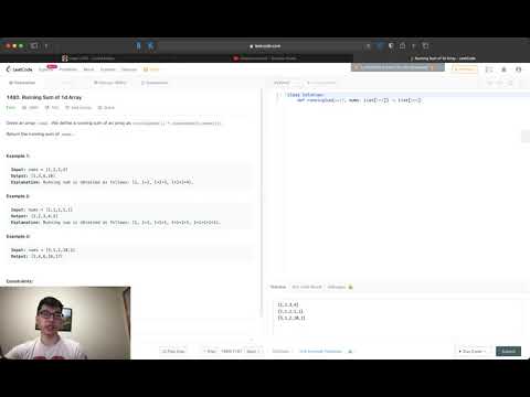 LeetCode Running Sum of 1d array Solution Explained Python