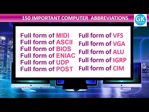 150 IMPORTANT COMPUTER ABBREVIATIONS /FULL FORMS / COMPUTER GK/COMPUTER AWARENESS /BANK EXAMS GK