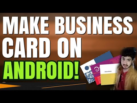 HOW TO MAKE YOUR FAVOURITE BUSSINESS CARD ON MOBILE WITH IN 2 MINUTES.... ANDROID 2019